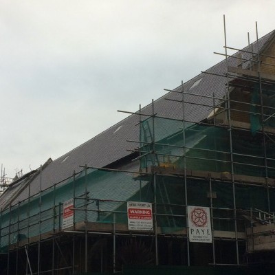 New slates completed on north roof, Dec 2017