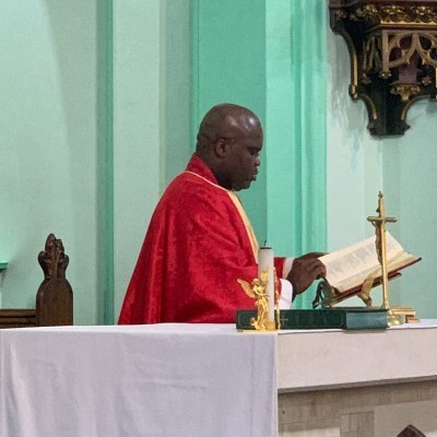 Father Anthony Uche at Altar